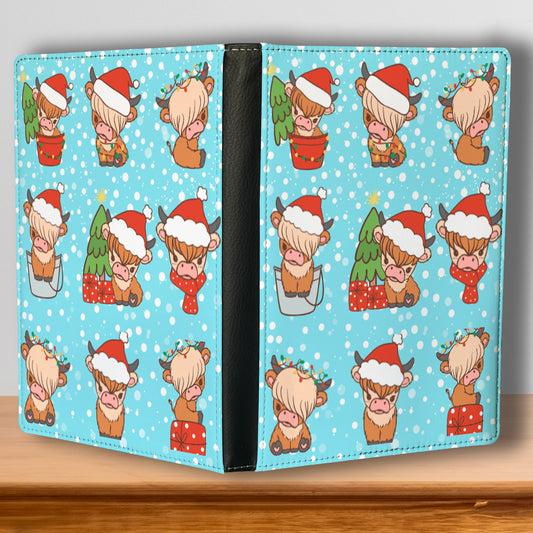 Blue Christmas Moo Reusable Notebook